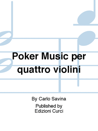 Book cover for Poker Music per quattro violini