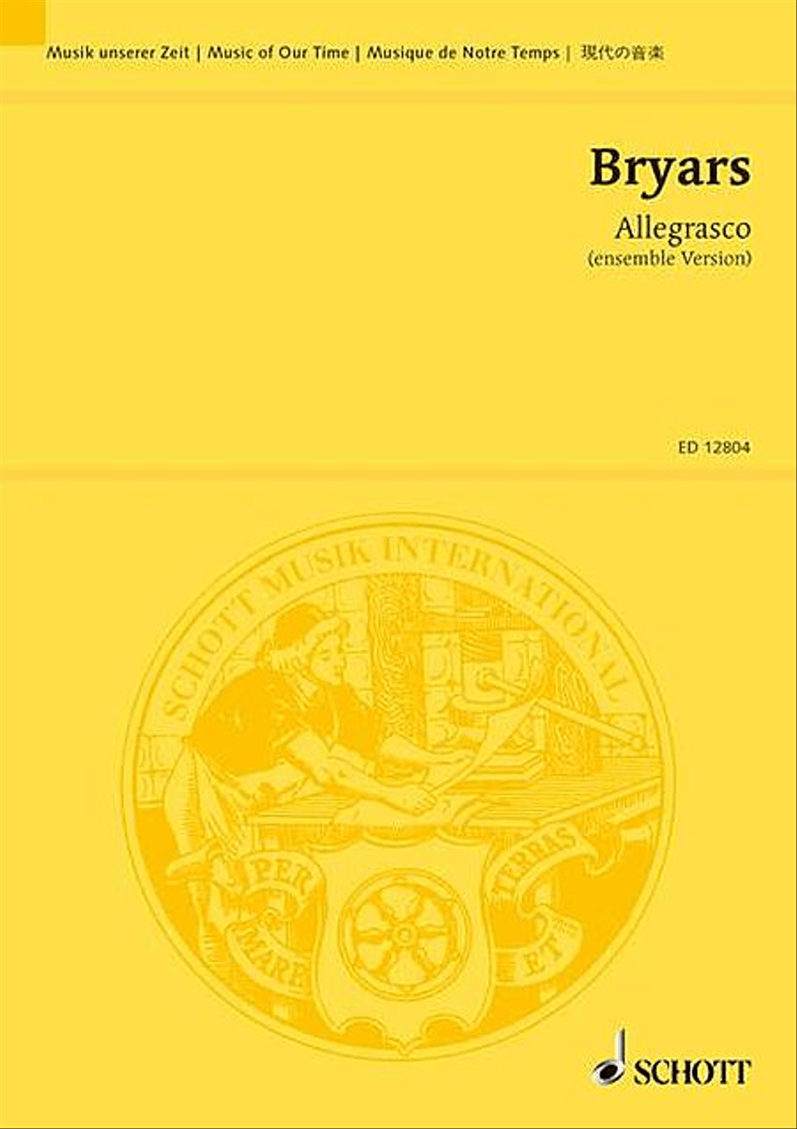 Bryars Allegrasco;clarens. Clarinet scores gallery preview page 1