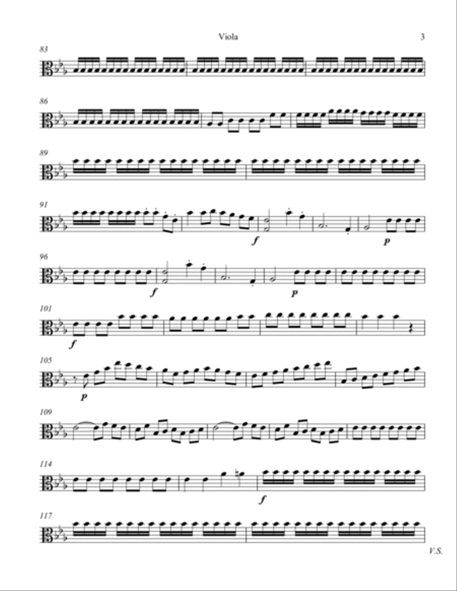 Symphony #3 Movement I. String Quartet scores gallery preview page 6