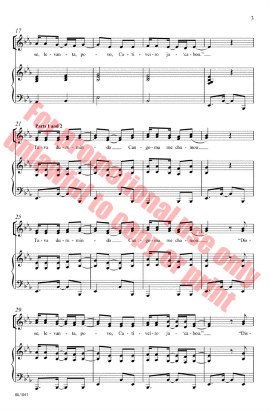 Cangoma Choir scores gallery preview page 4