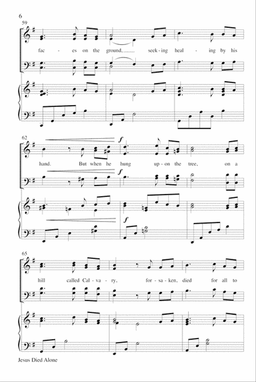 Jesus Died Alone 4-Part scores gallery preview page 7