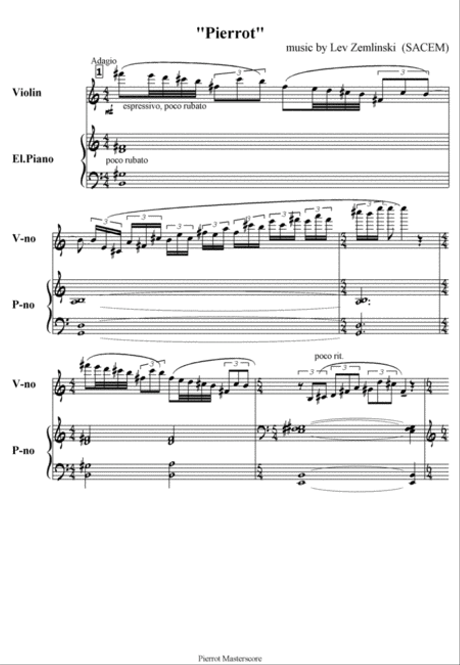Pierrot Pierrot Jazz Ensemble scores gallery preview page 1