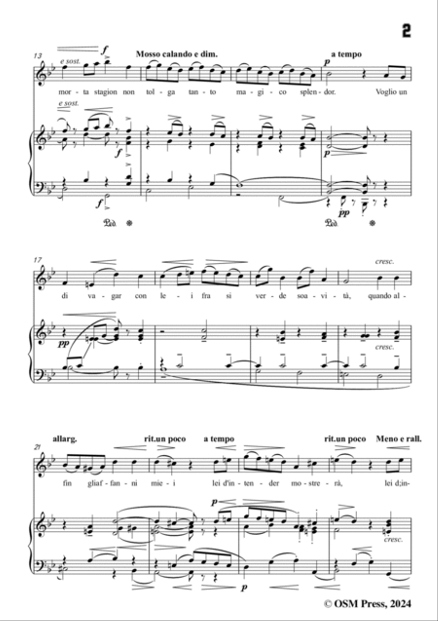Donaudy-Freschi Luoghi,Prati Aulenti,in B flat Major Voice scores gallery preview page 3