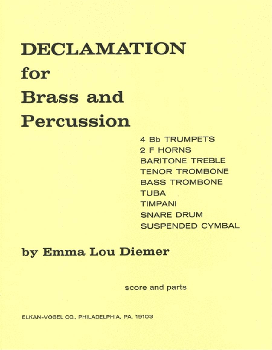 Declamation Declamation Chamber Music scores gallery preview page 1