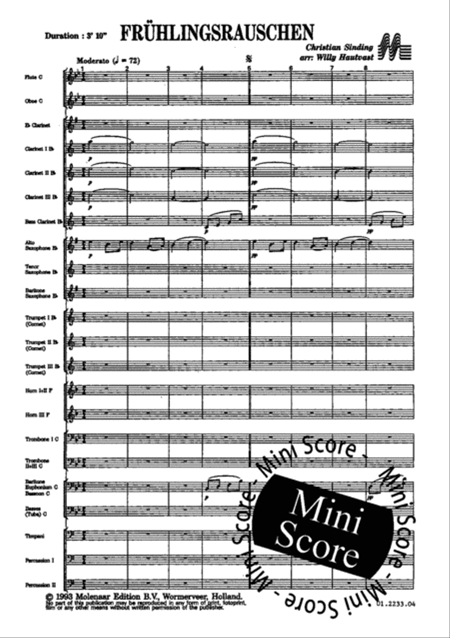 Fruhlingsrauschen Fanfare Band scores gallery preview page 5