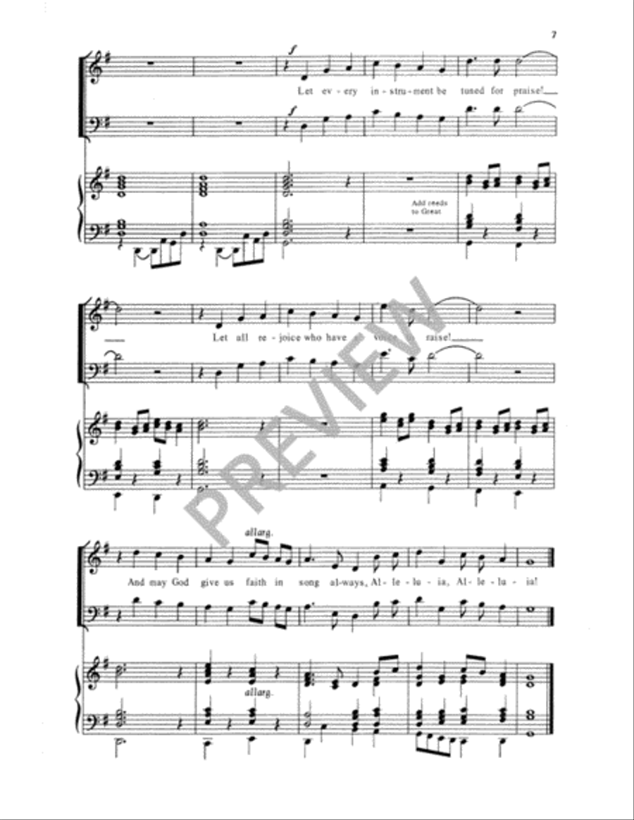 When, in Our Music, God Is Glorified 4-Part scores gallery preview page 8