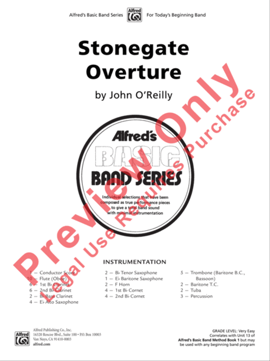 Stonegate Overture Concert Band scores gallery preview page 2