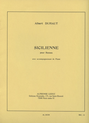Book cover for Sicilienne (bassoon And Piano)