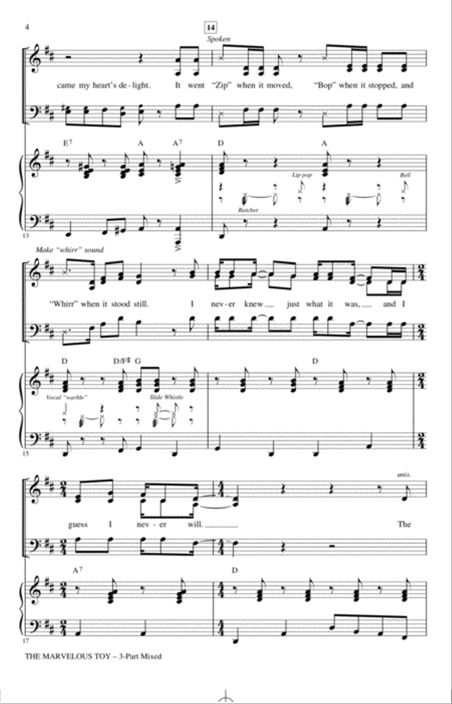 The Marvelous Toy (arr. Alan Billingsley) 3-Part scores gallery preview page 3