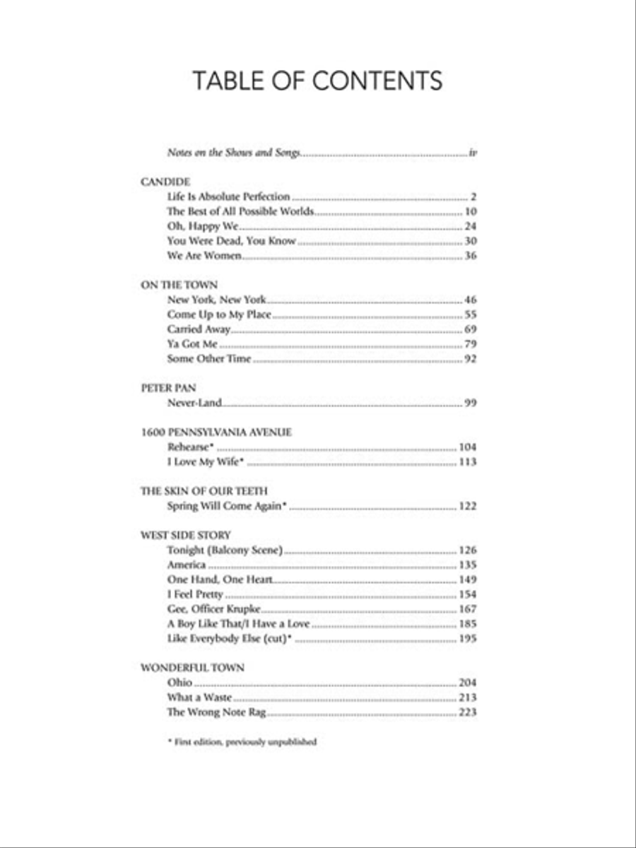 Bernstein Theatre Songs Piano Accompaniment scores gallery preview page 4