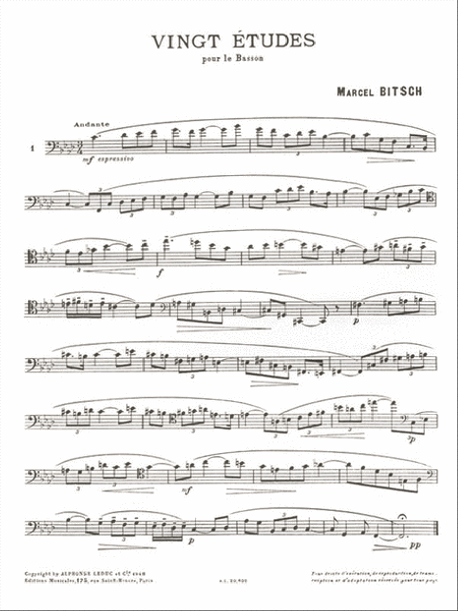 Twenty Studies (bassoon) Twenty Studies (bassoon) Bassoon Solo scores gallery preview page 2