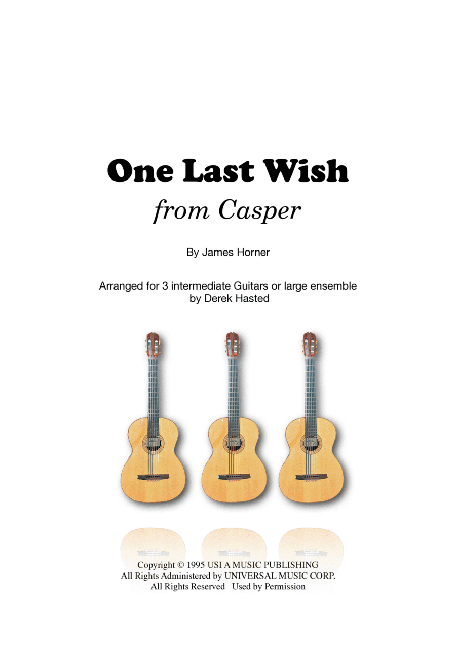 One Last Wish Guitar Ensemble scores gallery preview page 1