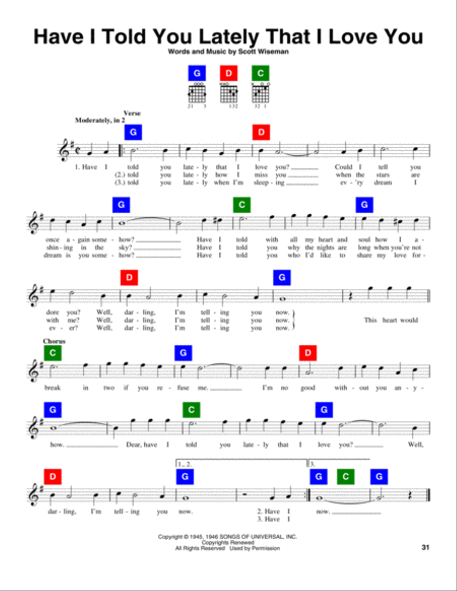 Have I Told You Lately That I Love You School and Community scores gallery preview page 1