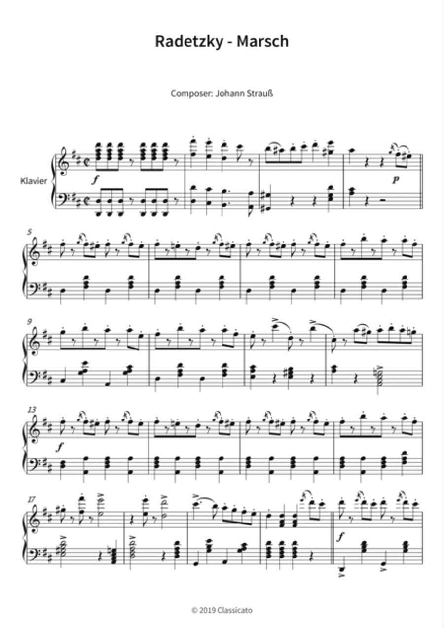 Radetzky - Marsch Radetzky - Marsch Piano scores gallery preview page 3