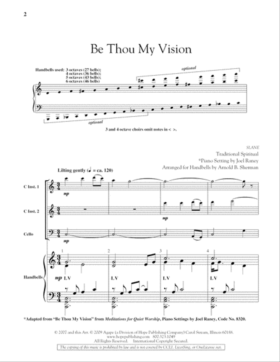 Be Thou My Vision Be Thou My Vision 5-Octaves scores gallery preview page 2