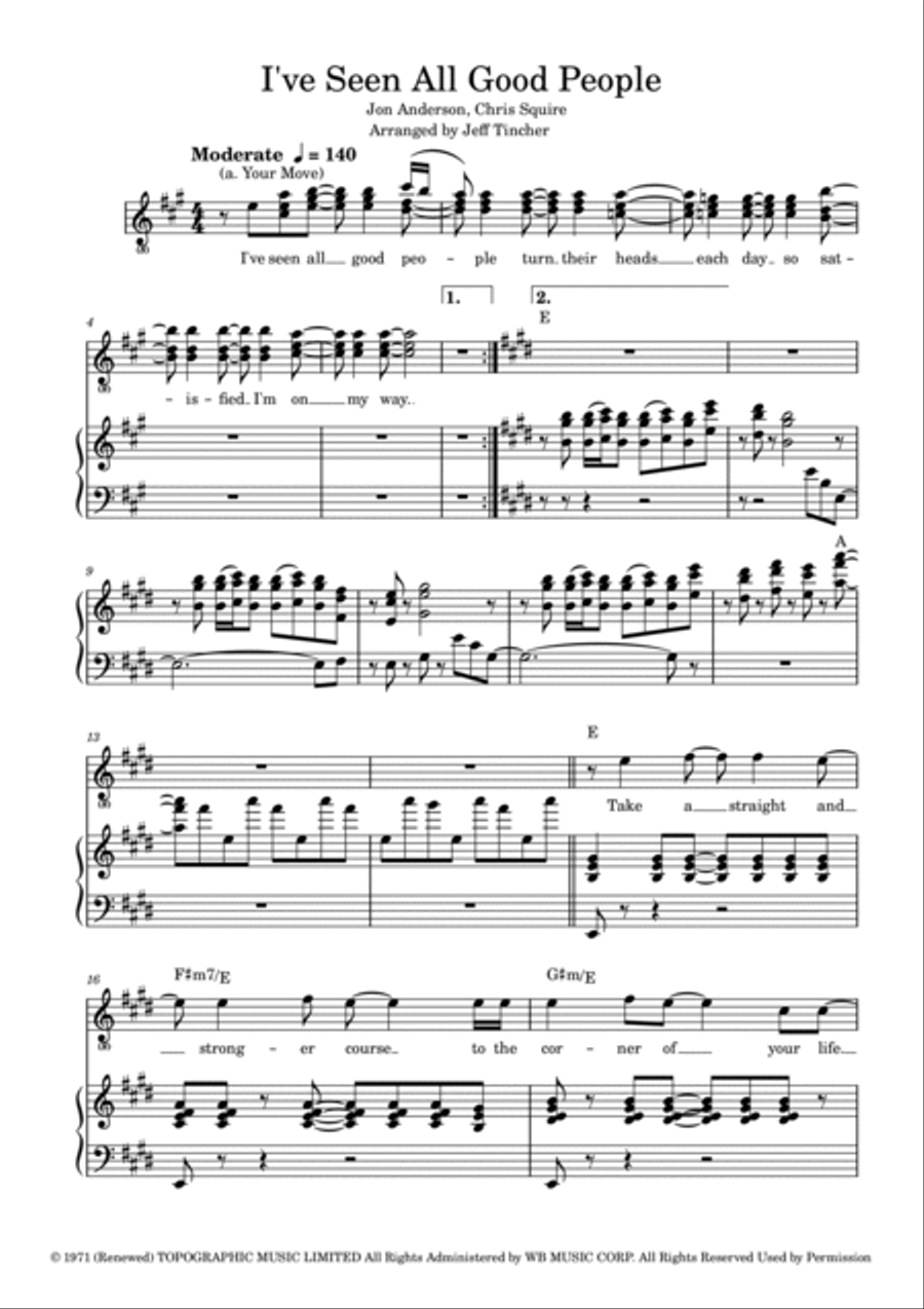 I've Seen All Good People Piano, Vocal, Guitar scores gallery preview page 2