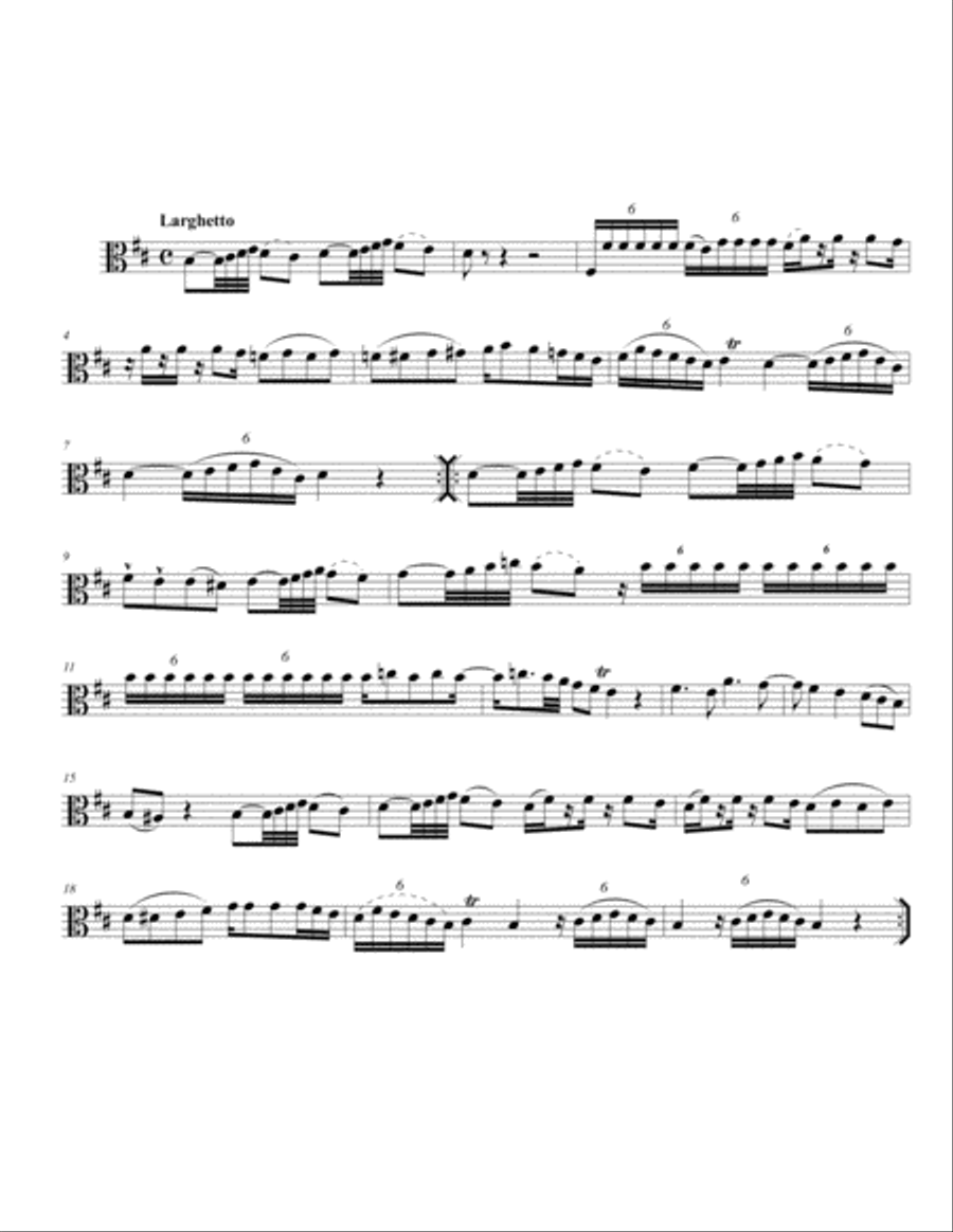 Wagenseil - Six Quartets for Two Violas, Cello and Bass String Quartet scores gallery preview page 5