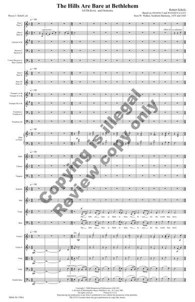 The Hills Are Bare at Bethlehem (Full Score and Instrumental Parts) image number null