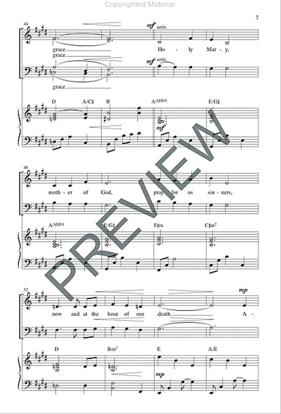 Hail Mary, Full of Grace Hail Mary, Full of Grace 4-Part scores gallery preview page 7