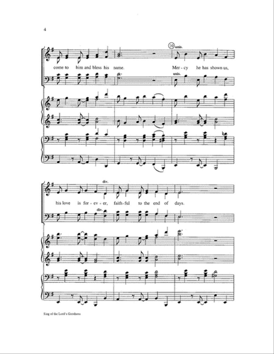 Sing of the Lord's Goodness Choir scores gallery preview page 4
