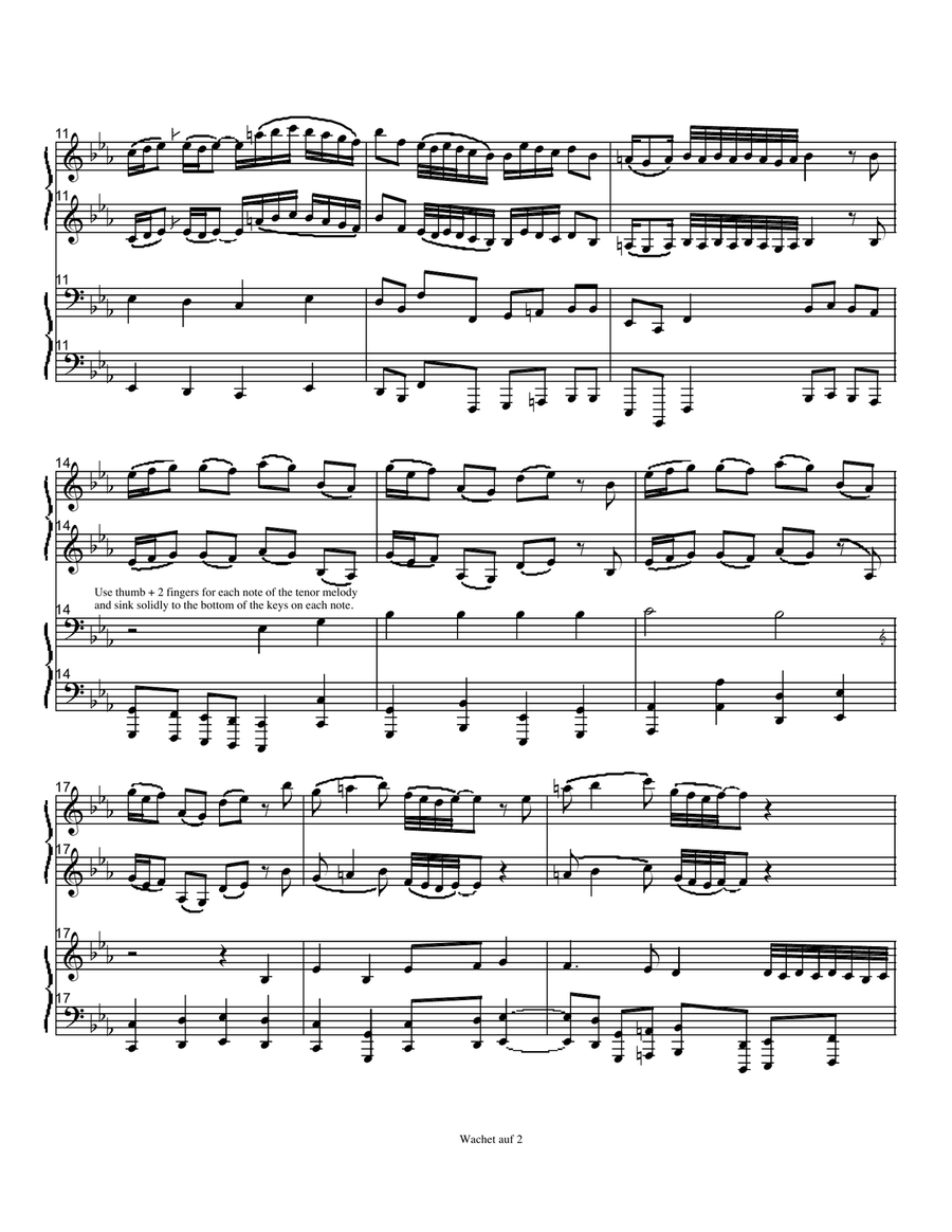 Bach's Wachet Auf (Sleeper's Awake) Piano Duet (1 Piano 4 Hands) 1 Piano, 4-Hands scores gallery preview page 2