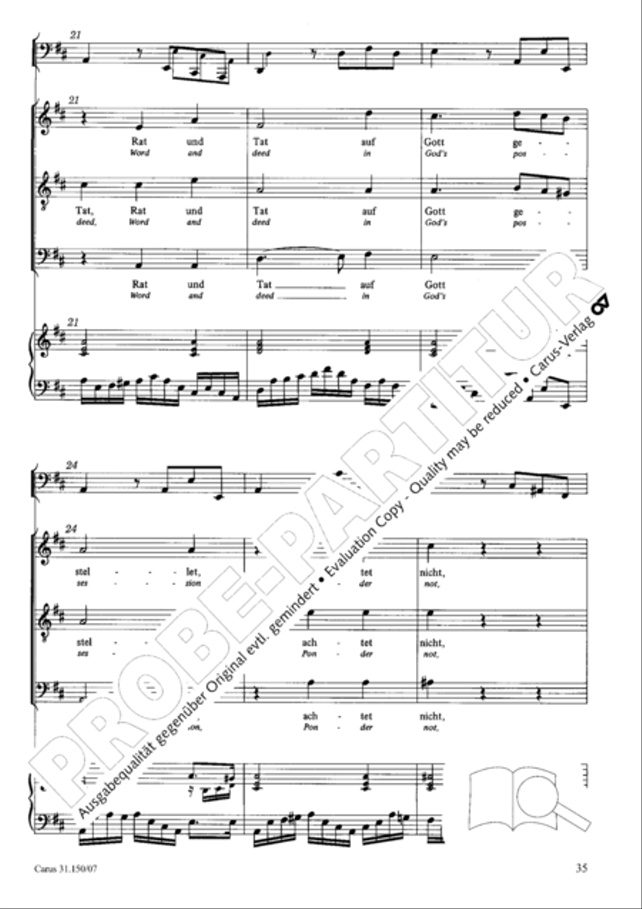 O my Lord, I long for thee (Nach dir, Herr, verlanget mich) 4-Part scores gallery preview page 36