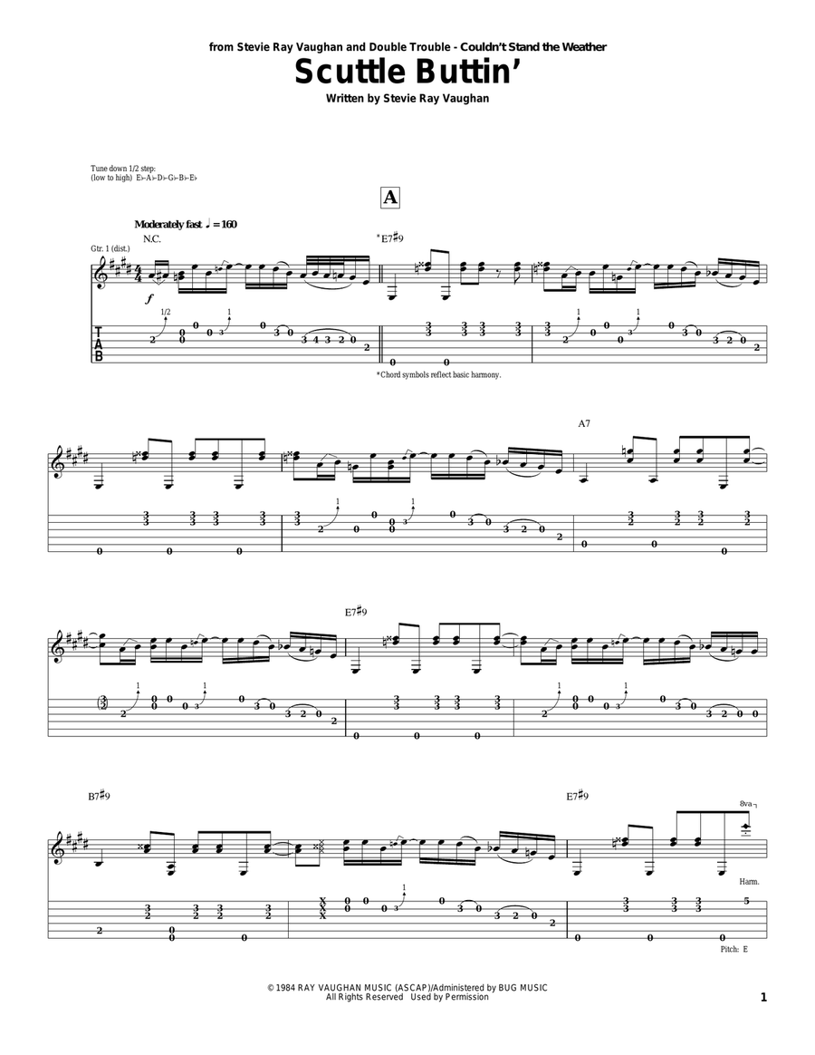 Scuttle Buttin' Acoustic Guitar scores gallery preview page 1
