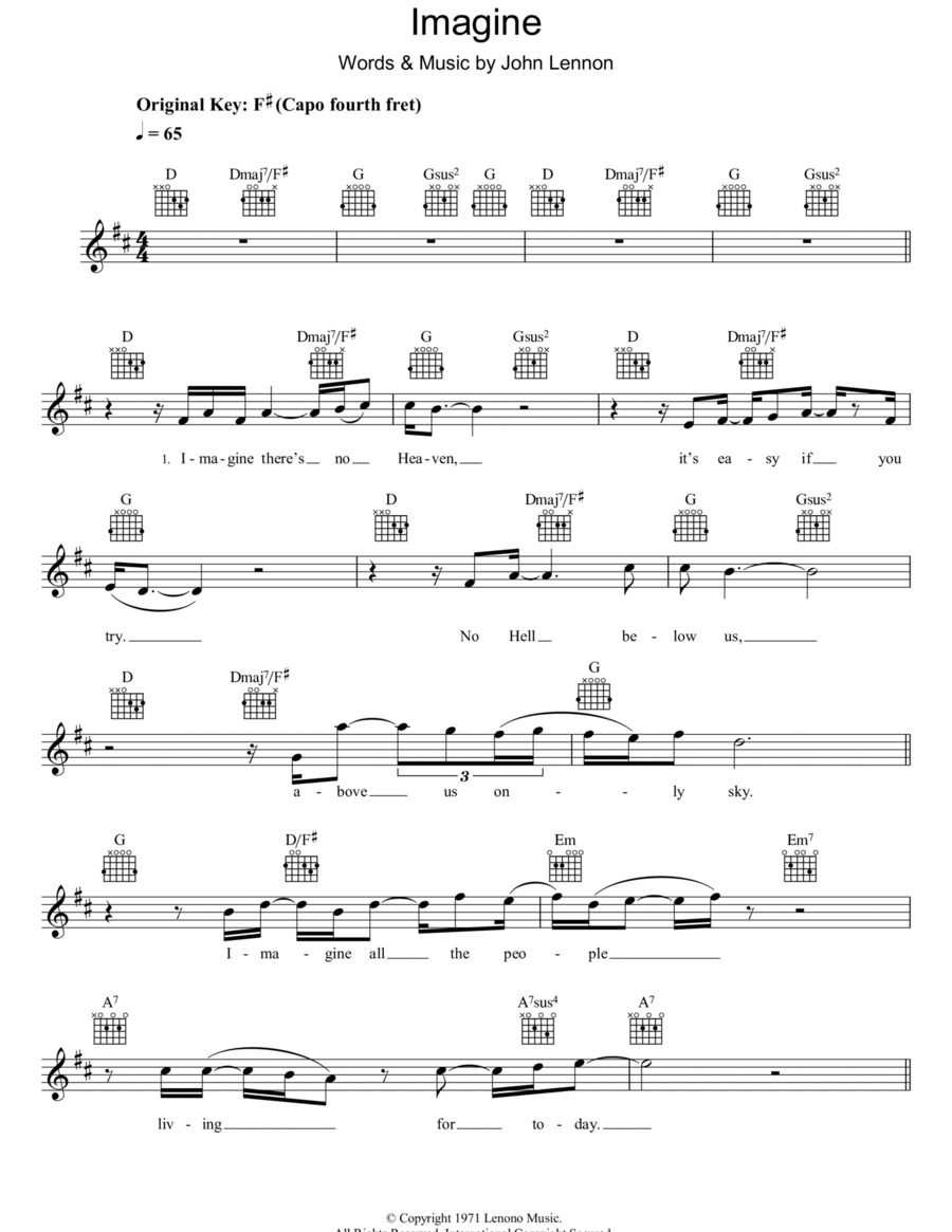 Imagine Piano scores gallery preview page 1
