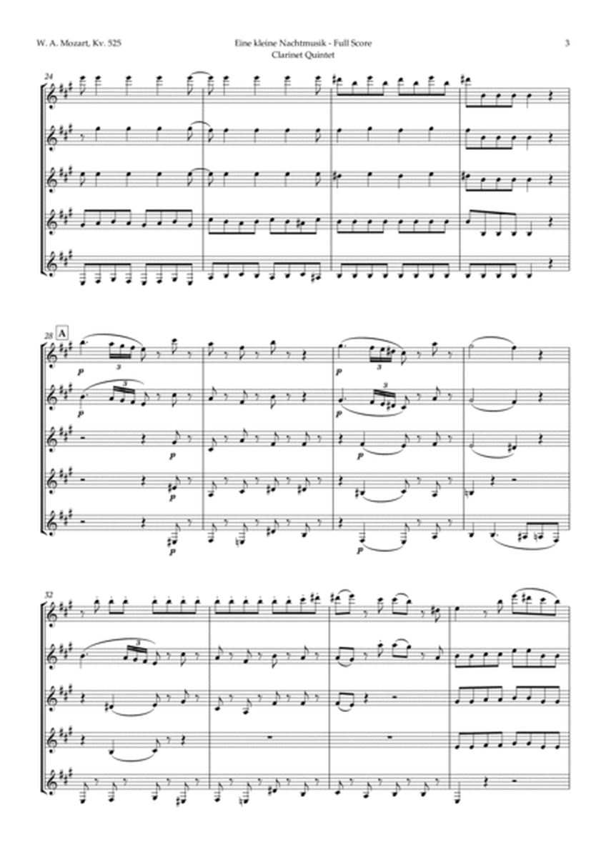 Eine kleine Nachtmusik by Mozart for Clarinet Quintet image number null