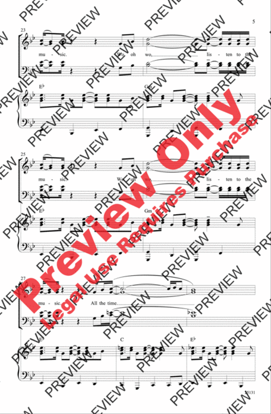 Listen to the Music Listen to the Music 4-Part scores gallery preview page 5