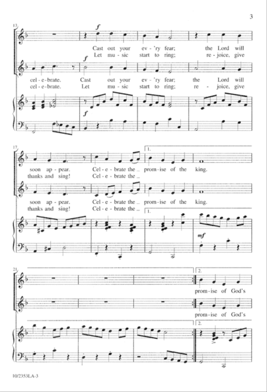 Celebrate the Promise Celebrate the Promise Unison Choir scores gallery preview page 3