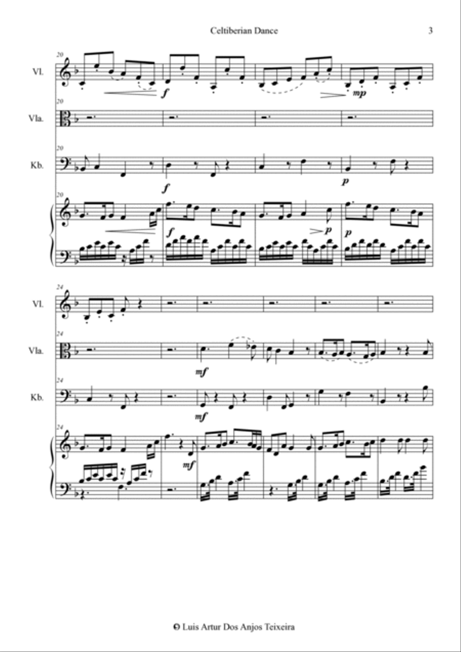 Celtiberian Dance for Harp and Strings String Orchestra scores gallery preview page 5