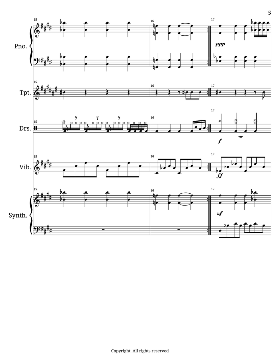 Faded Piano, Vocal scores gallery preview page 5