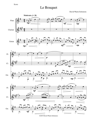 Le Bouquet for flute, clarinet and guitar