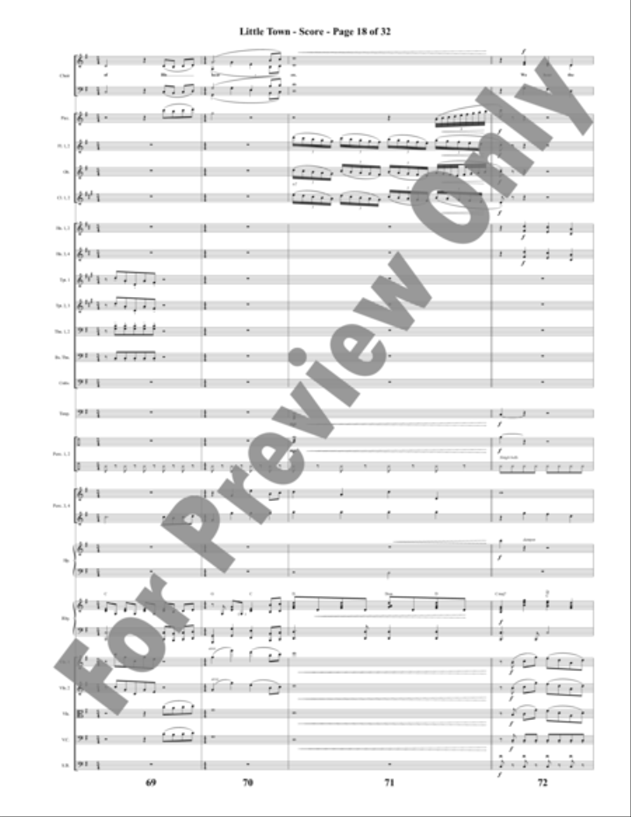 Little Town - Orchestration Little Town - Orchestration Choir scores gallery preview page 19