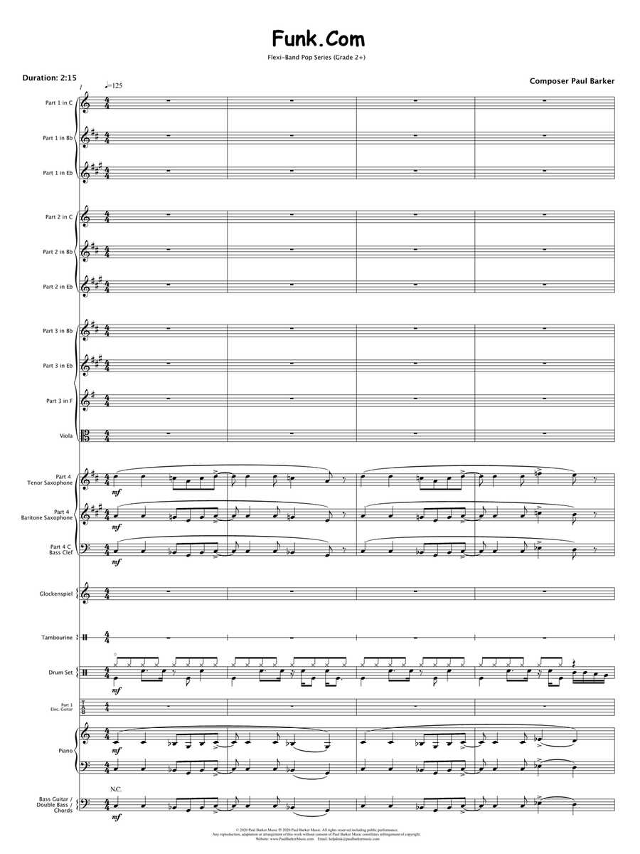Funk.Com (Flexible Instrumentation) Concert Band scores gallery preview page 3