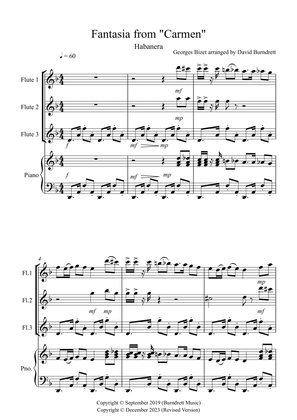 Book cover for Habanera (Fantasia from Carmen) for Flute Trio