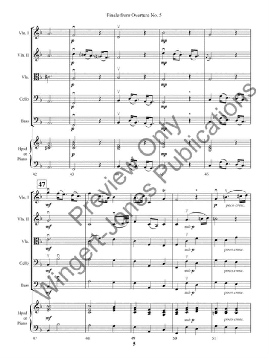 Finale from Overture No.5 String Orchestra scores gallery preview page 8