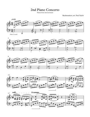 Rachmaninov Concerto #2 Movement II transposed to Cmajor