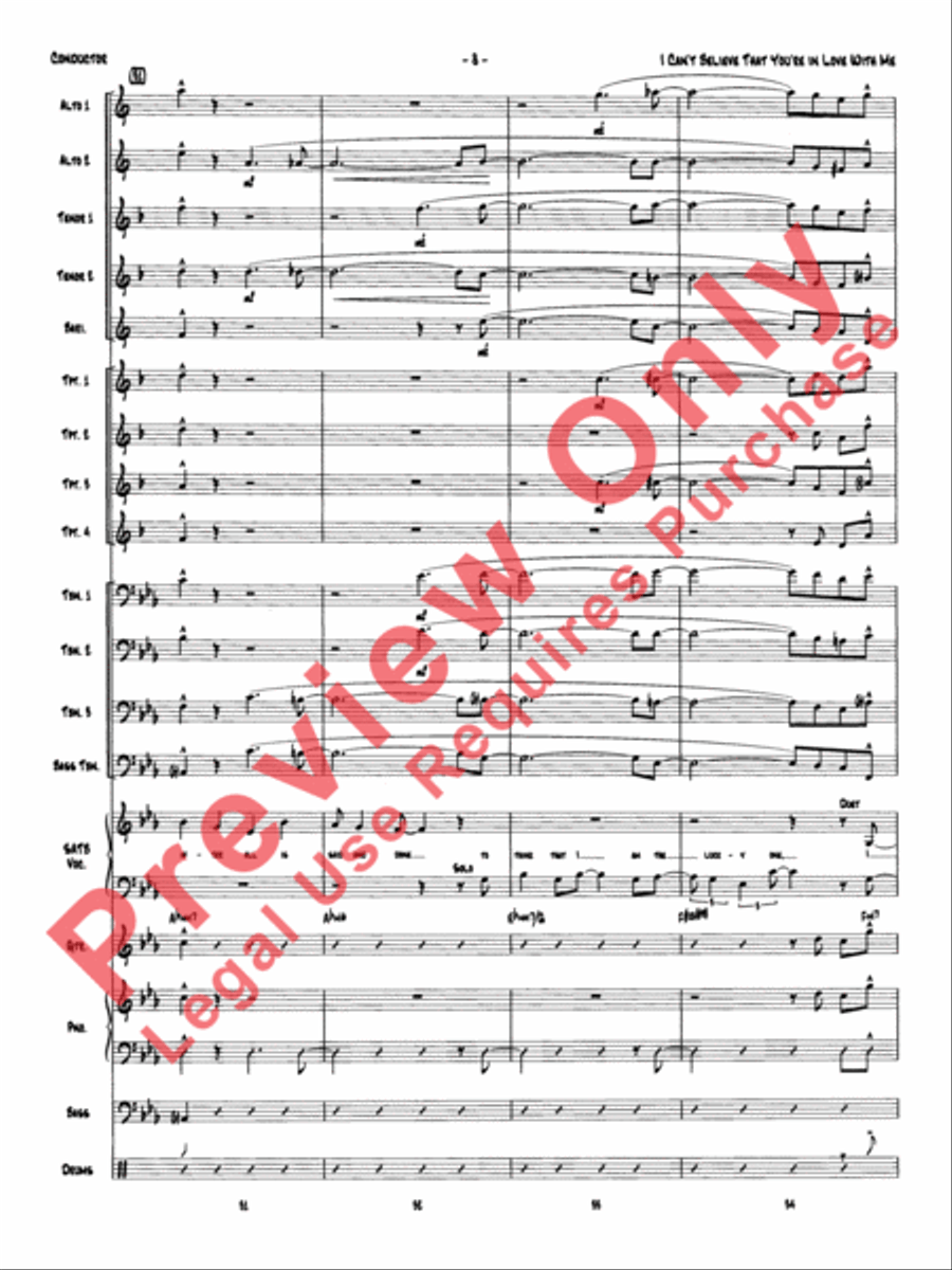 I Can't Believe That You're in Love with Me (score only) Jazz Ensemble scores gallery preview page 11