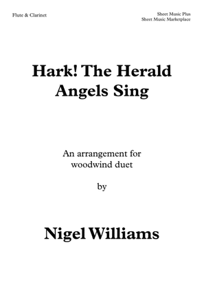 Book cover for Hark! The Herald Angels Sing, Duet for Flute and Clarinet
