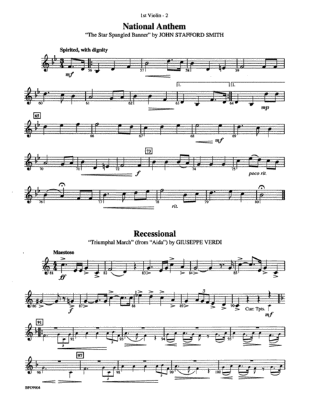 Commencement Suite: 1st Violin