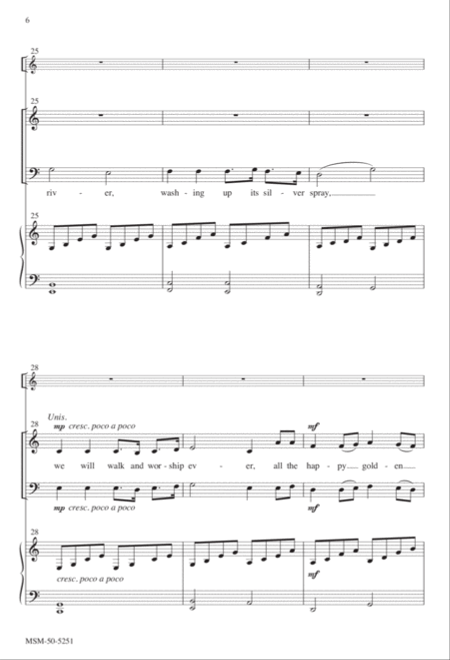 Shall We Gather at the River 4-Part scores gallery preview page 6