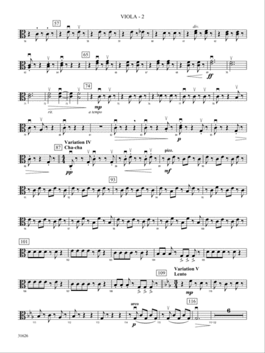 Variable Stars: Viola String Orchestra scores gallery preview page 2