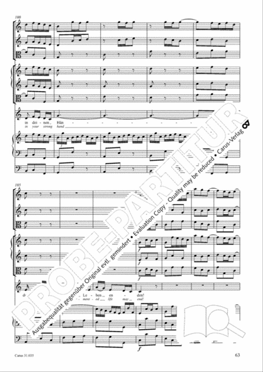 Soul and spirit are astounded (Geist und Seele wird verwirret) English Horn scores gallery preview page 64