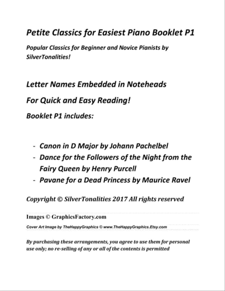 Petite Classics for Easiest Piano Booklet P1 Easy Piano scores gallery preview page 2