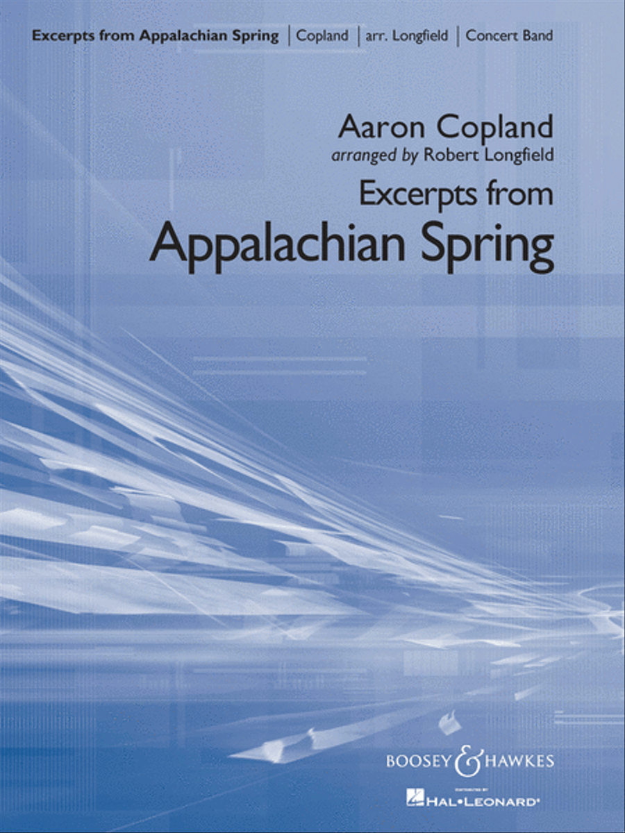 Excerpts from Appalachian Spring Concert Band scores gallery preview page 1