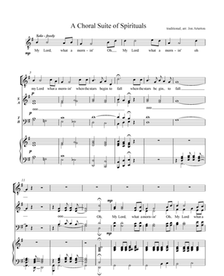 Book cover for A Choral Suite of Spirituals - SATB & piano
