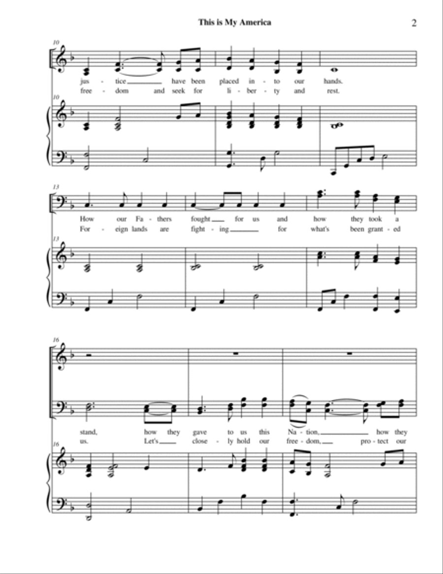 This is My America This is My America 4-Part scores gallery preview page 2