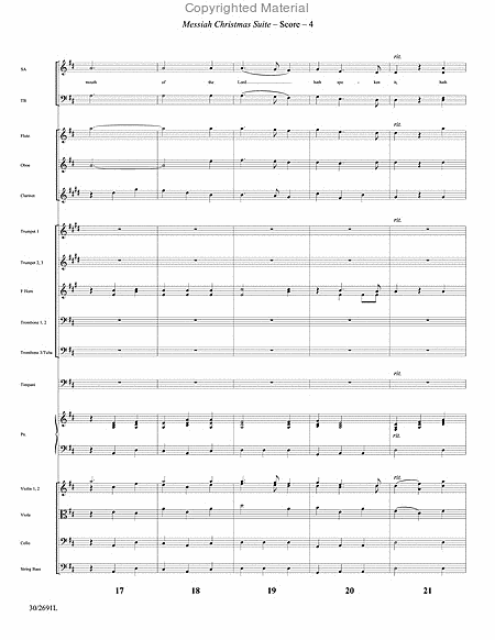 Messiah Christmas Suite - Orchestral Score and Parts